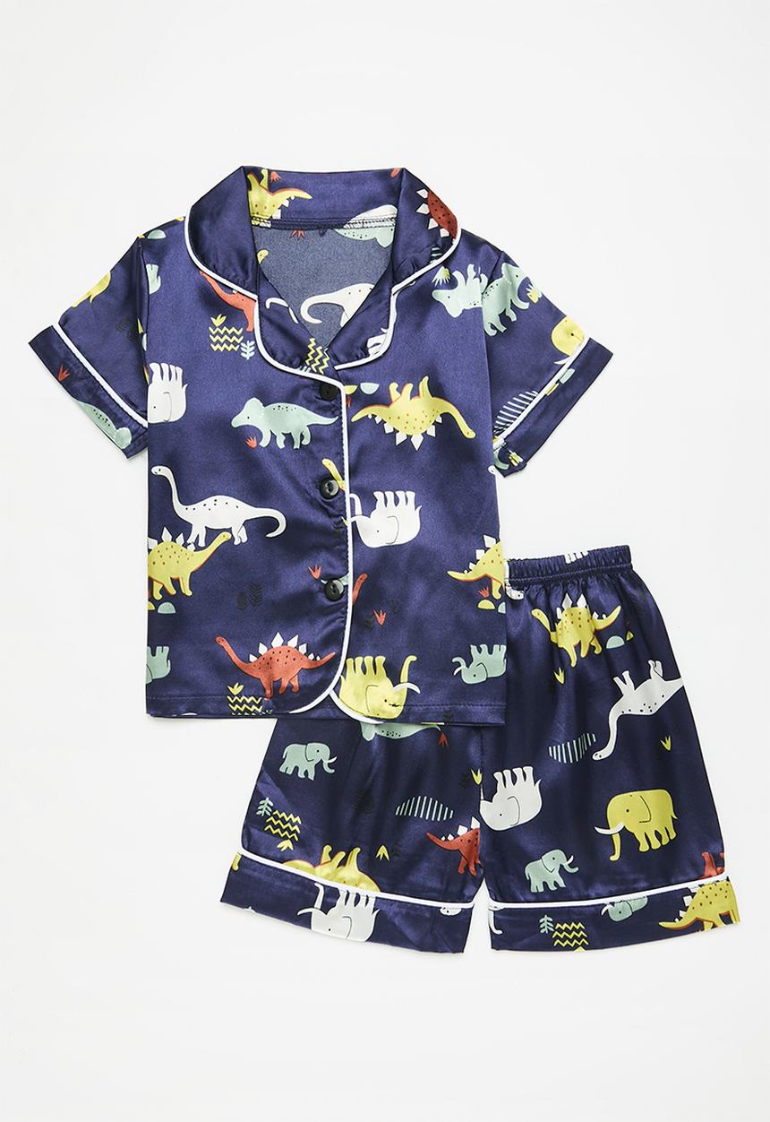 Pop Candy - Contrast piping pj set - blue