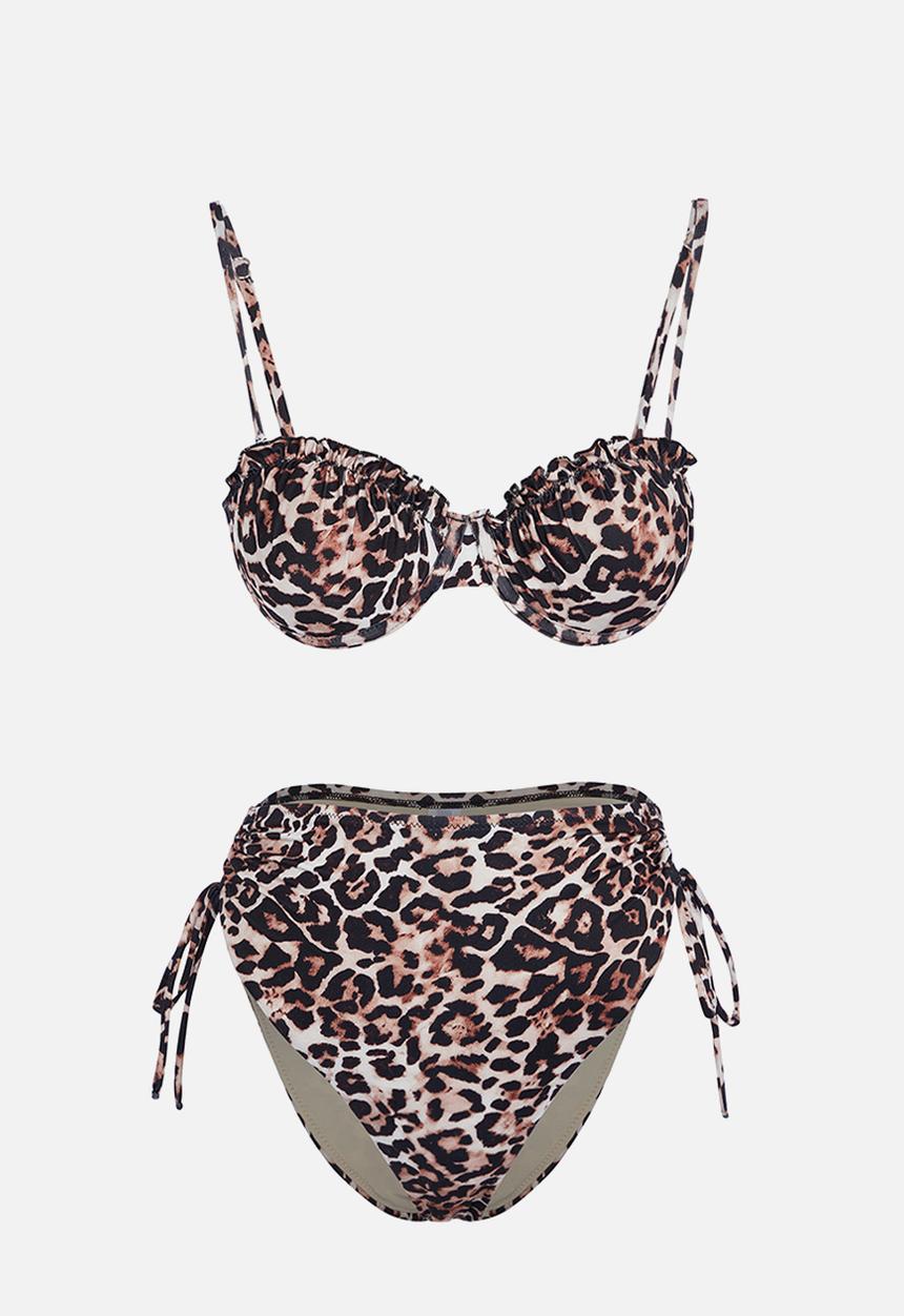 Trendyol - Balconette high waist bikini set - multi 