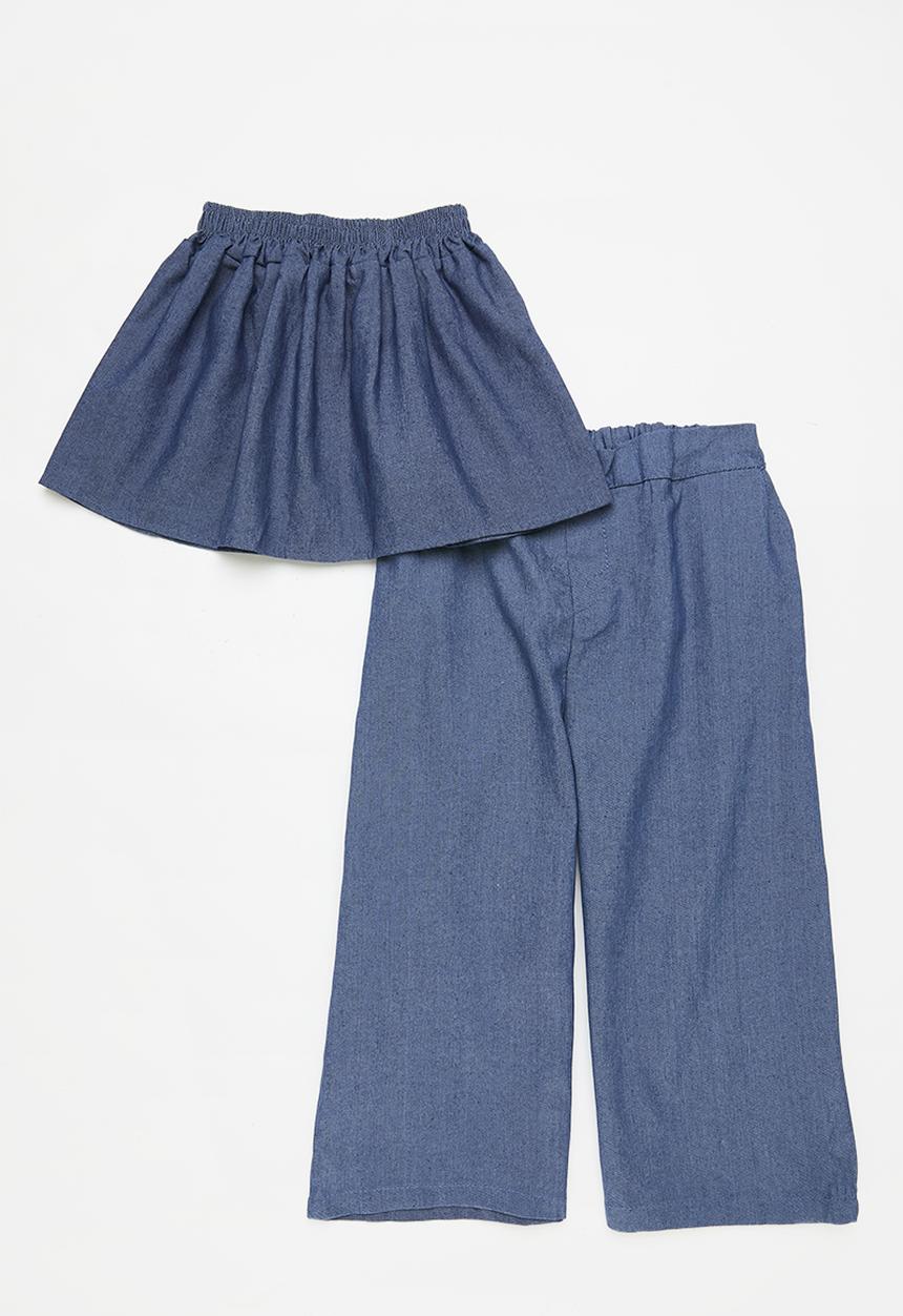 Pop Candy - Denim top and pant set - blue