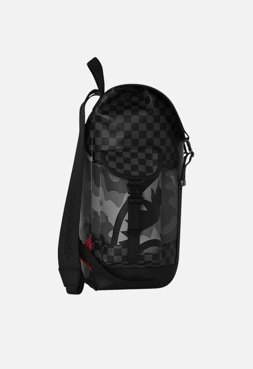 Sprayground - Split up camo Monte Carlo backpack - black & grey