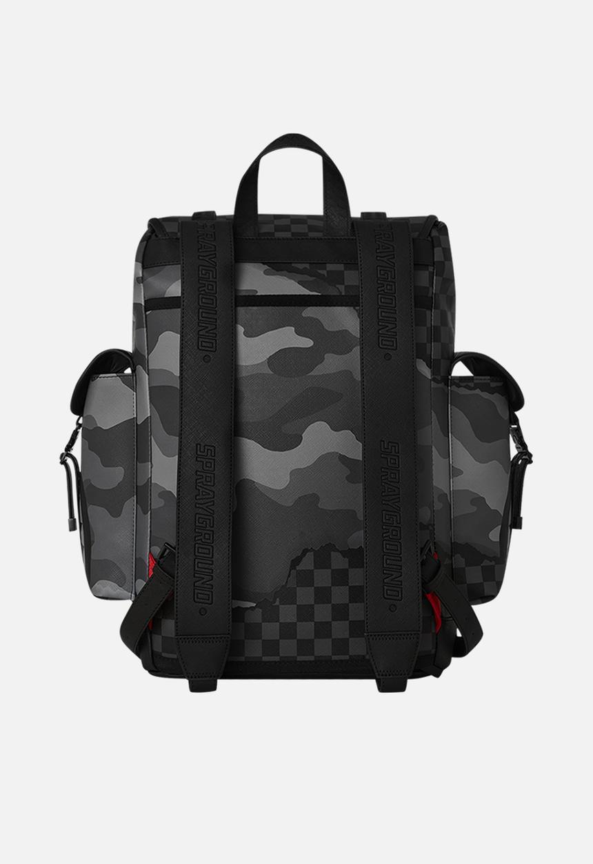 Sprayground - Split up camo Monte Carlo backpack - black & grey