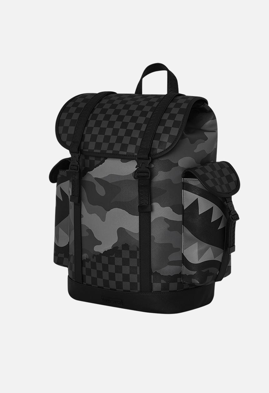 Sprayground - Split up camo Monte Carlo backpack - black & grey