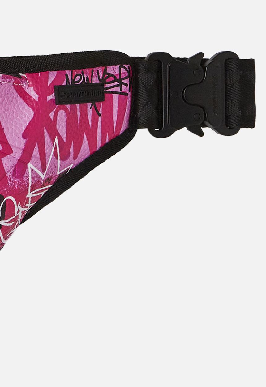 Sprayground - Pink graff city winged savvy crossbody - pink