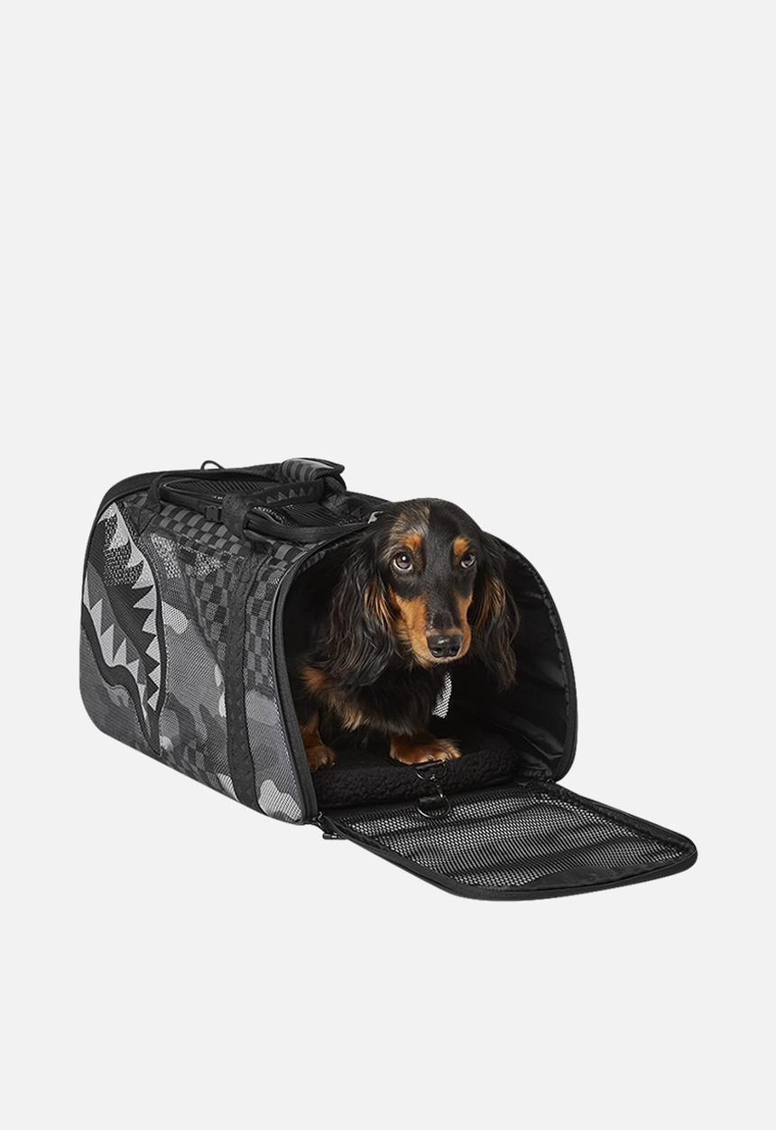 Sprayground - Split up camo tear: pet carrier - black & grey