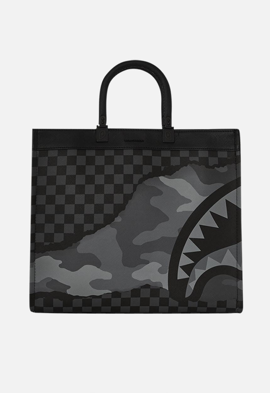 Sprayground - Split up tear tortuga tote - black & grey