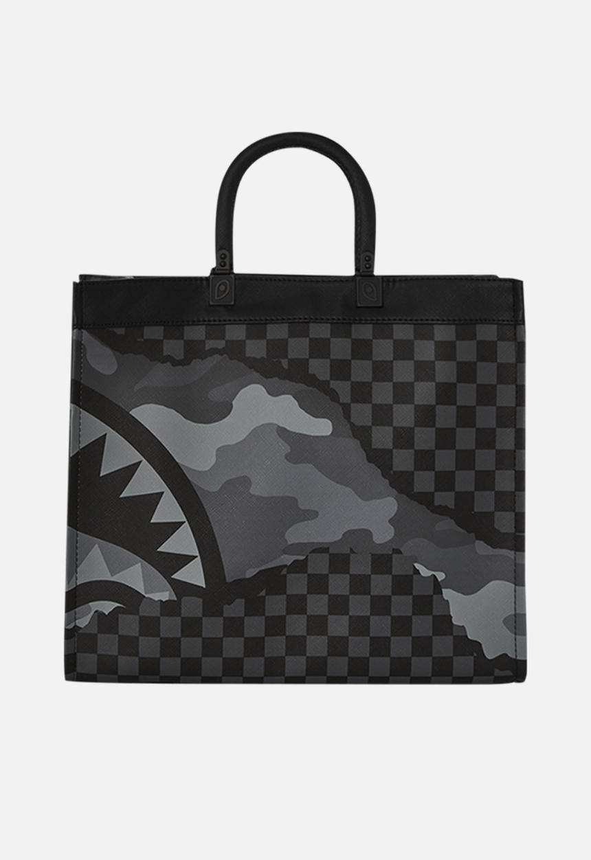 Sprayground - Split up tear tortuga tote - black & grey