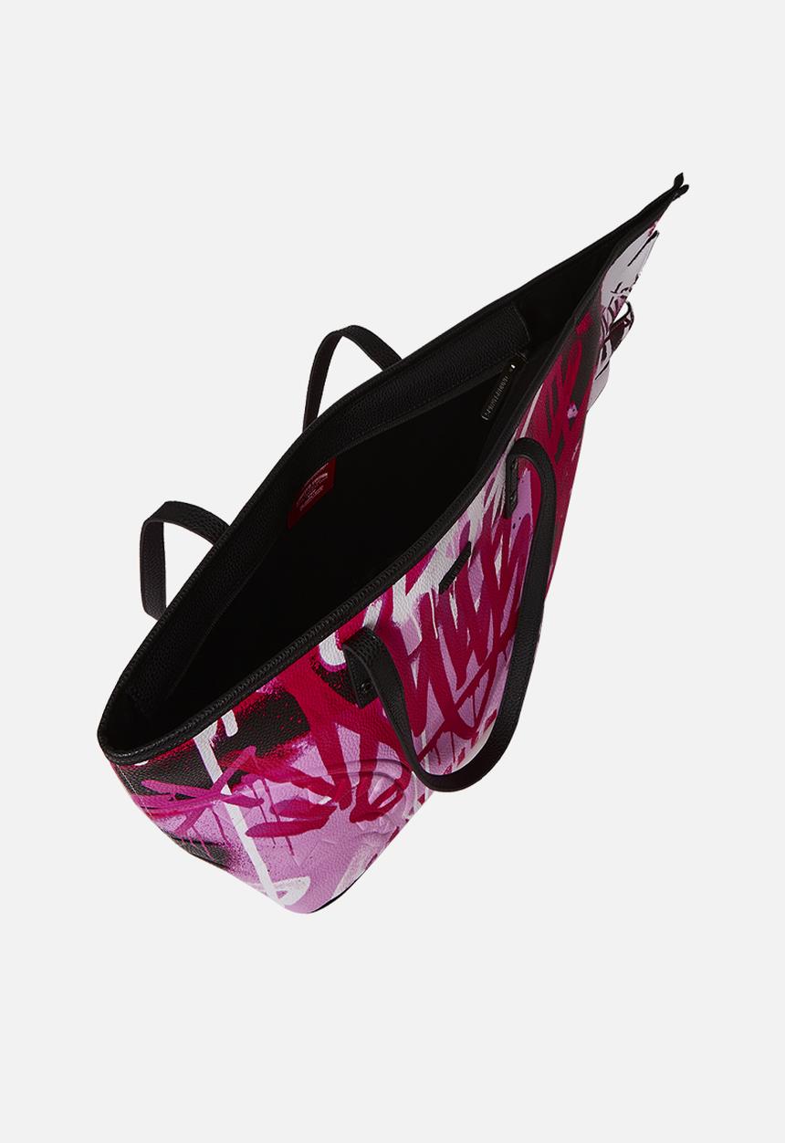 Sprayground - Pink graff city winged tote - pink