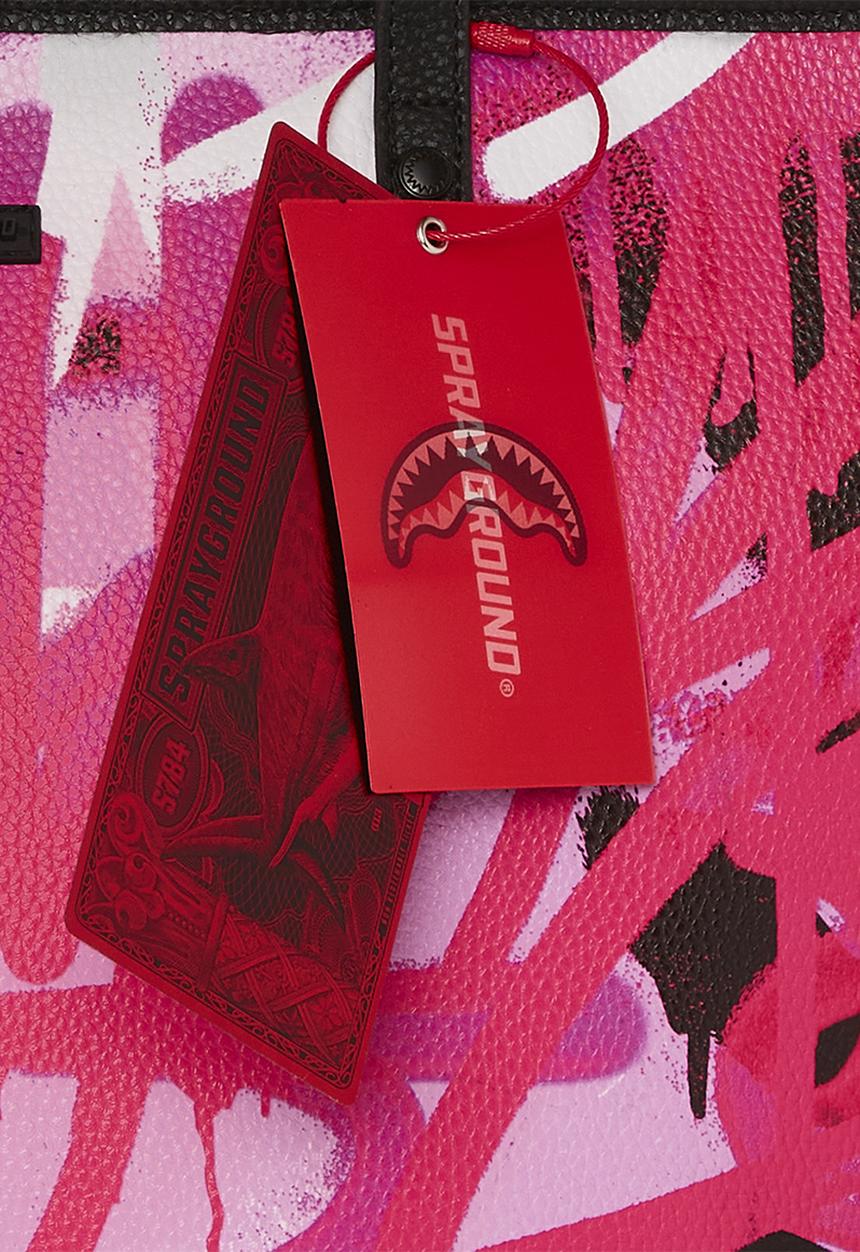 Sprayground - Pink graff city winged tote - pink