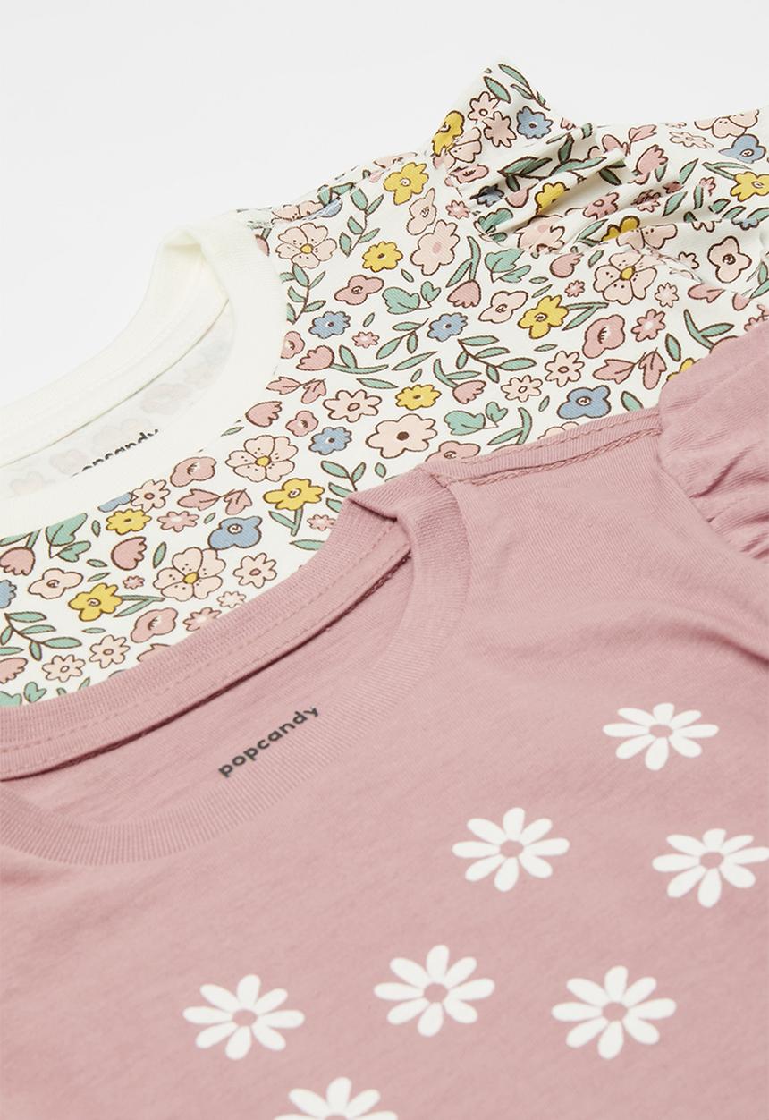Pop Candy - 2 Pack tee-pink & grey