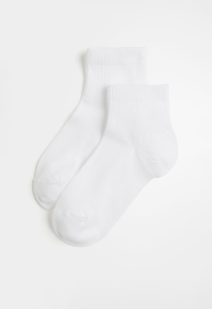 H&M - 5-Pack ankle socks - white