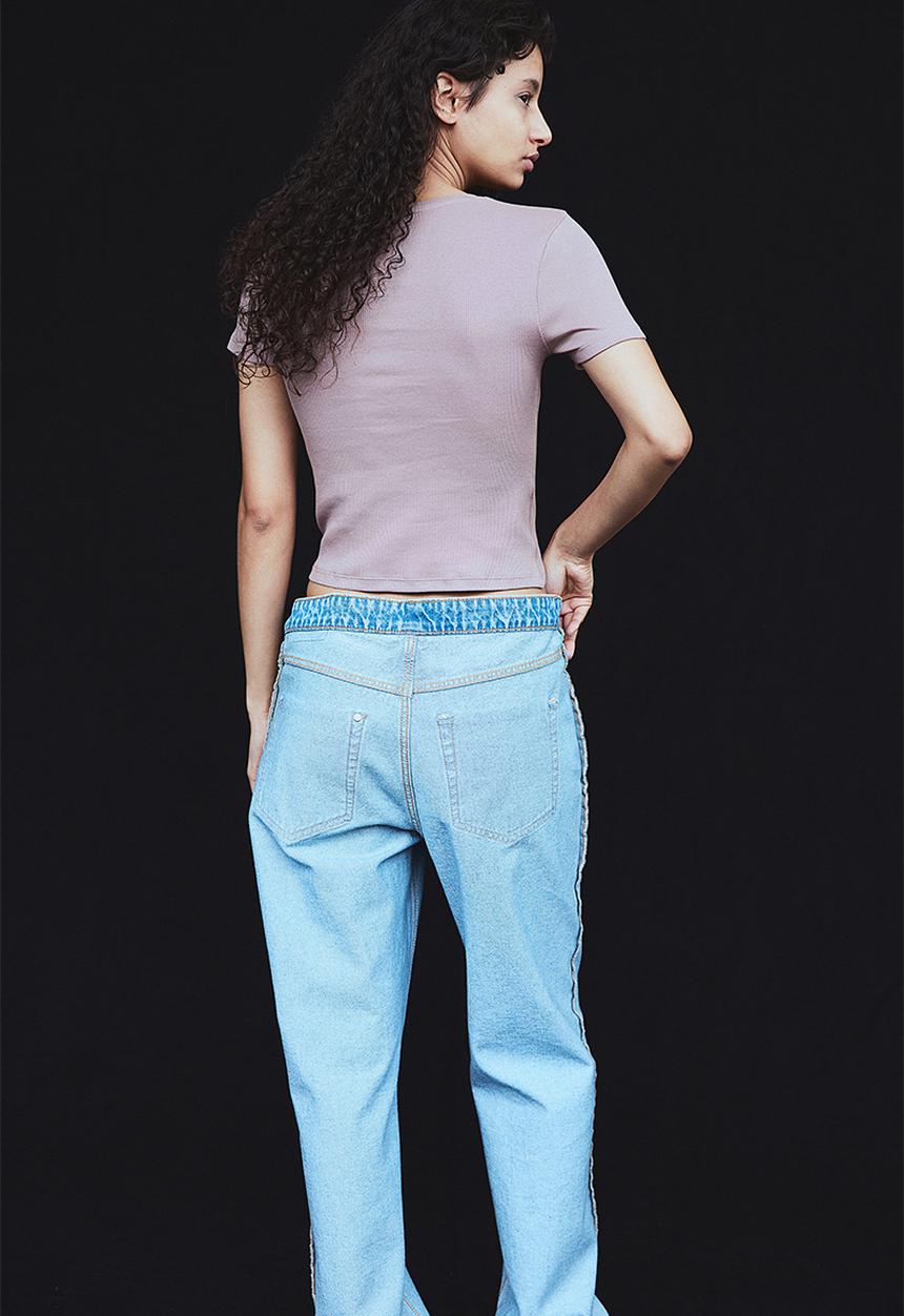H&M - Fitted T-shirt - dusty pink