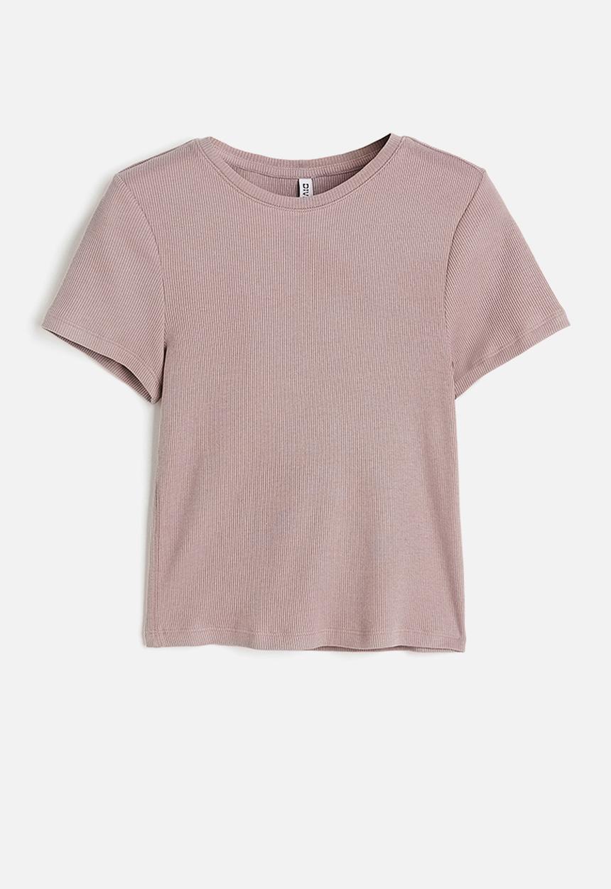 H&M - Fitted T-shirt - dusty pink