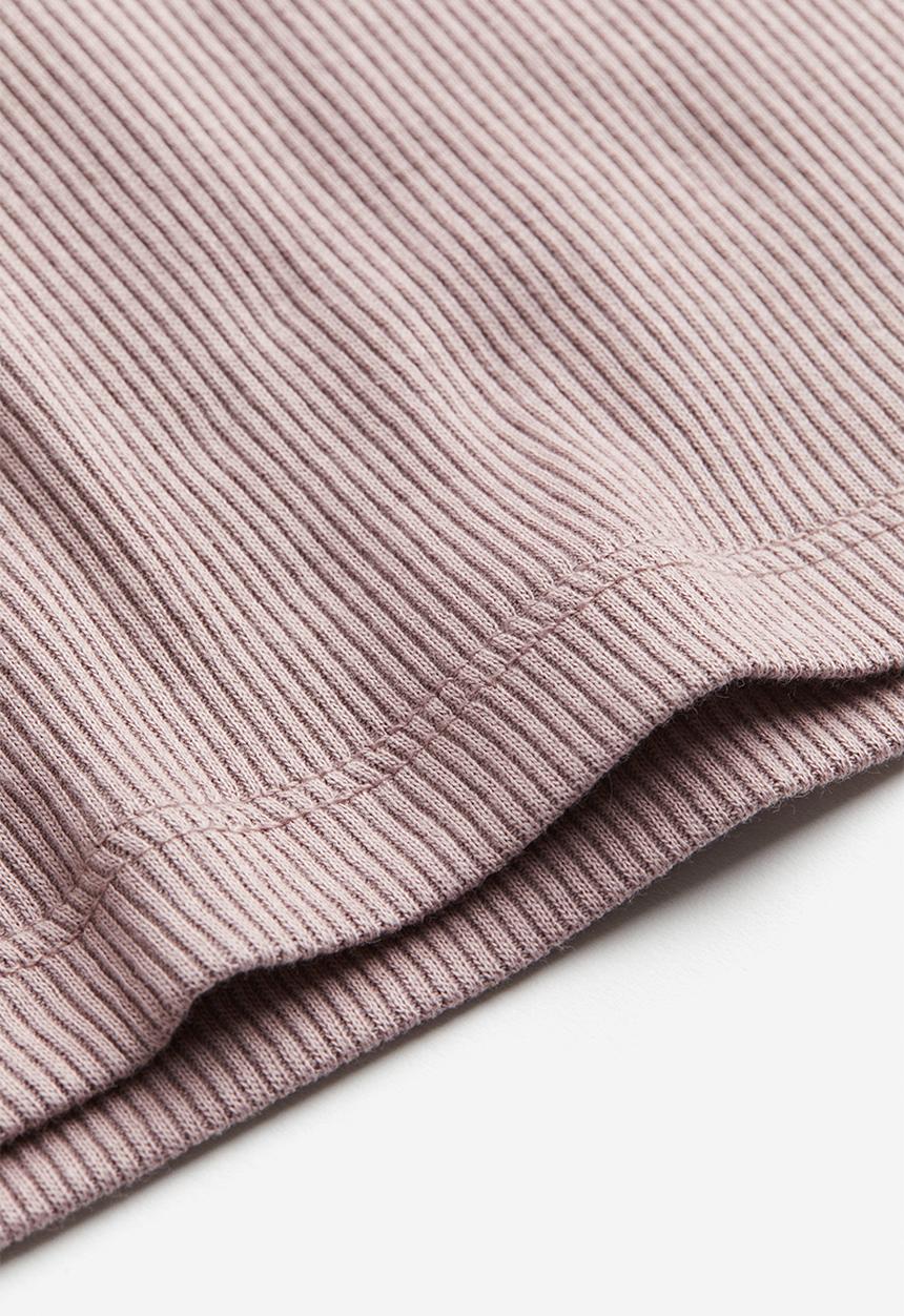 H&M - Fitted T-shirt - dusty pink