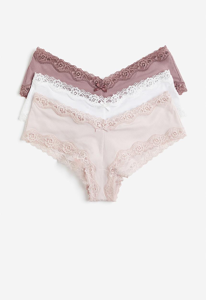 H&M - 3-Pack hipster briefs - light dusty pink
