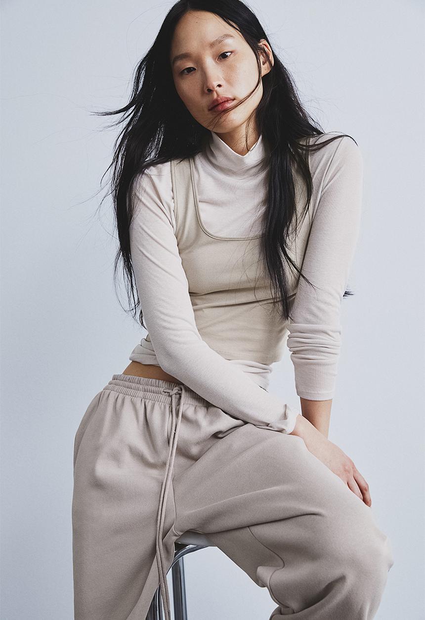H&M - Cotton-blend sweatpants - beige