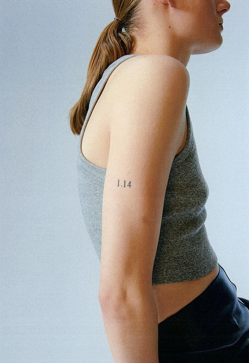 H&M - Cropped vest top - grey marl