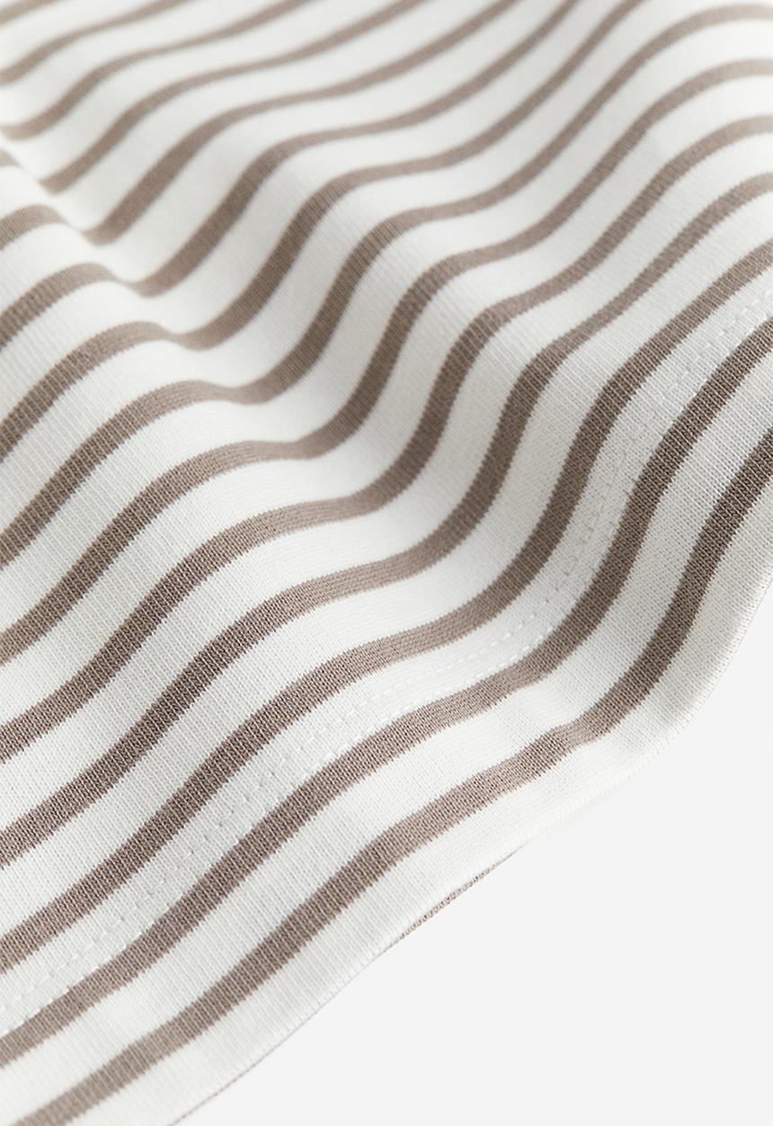 H&M - Boxy-style cotton T-shirt - white mole striped