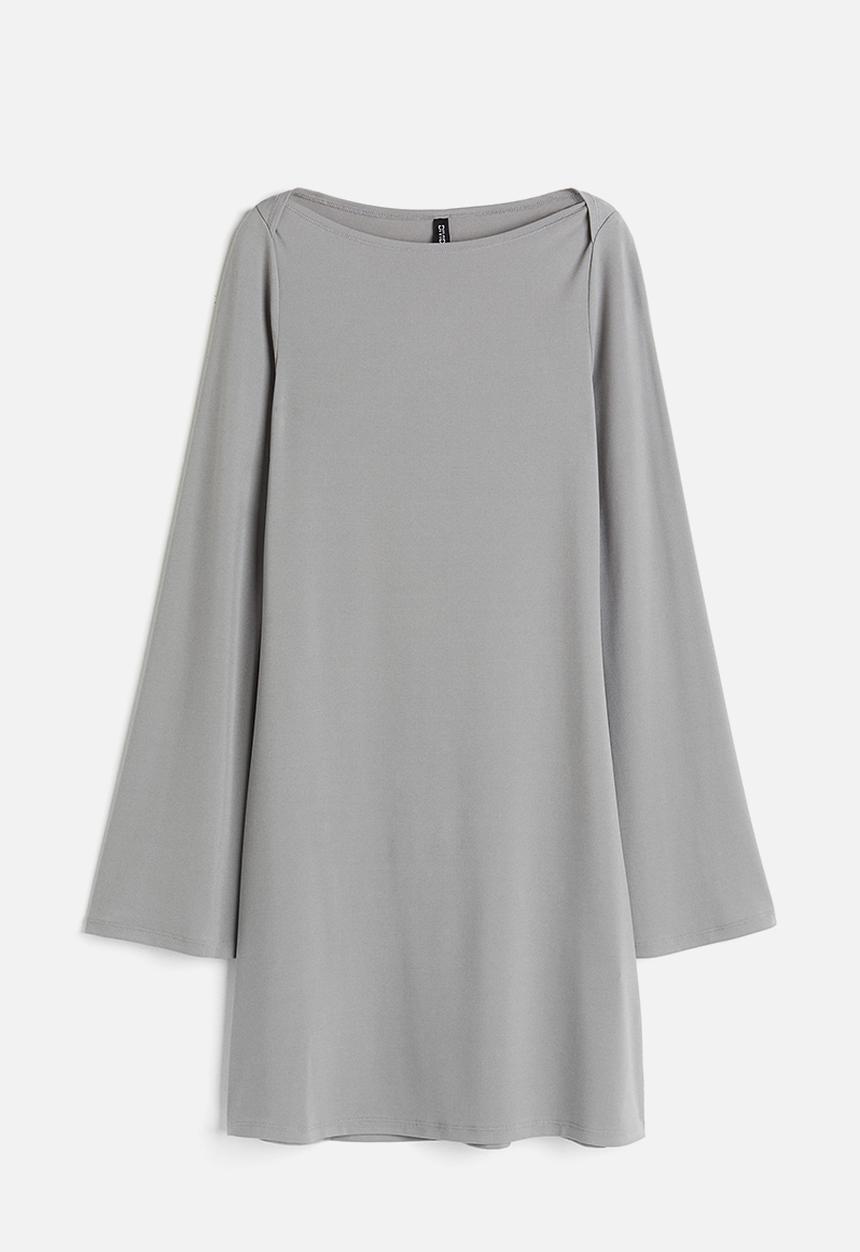 H&M - Boat-neck jersey dress - grey