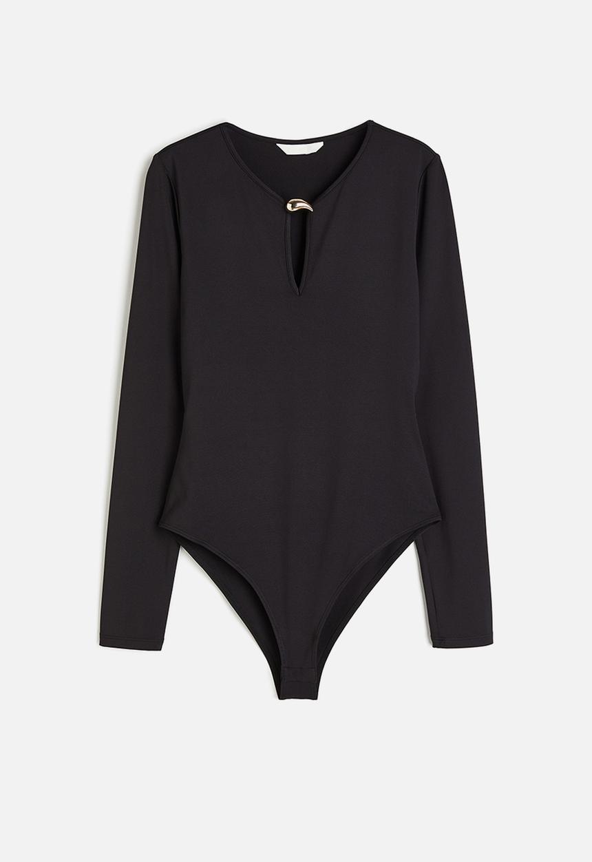 H&M - Bead-detail body - black