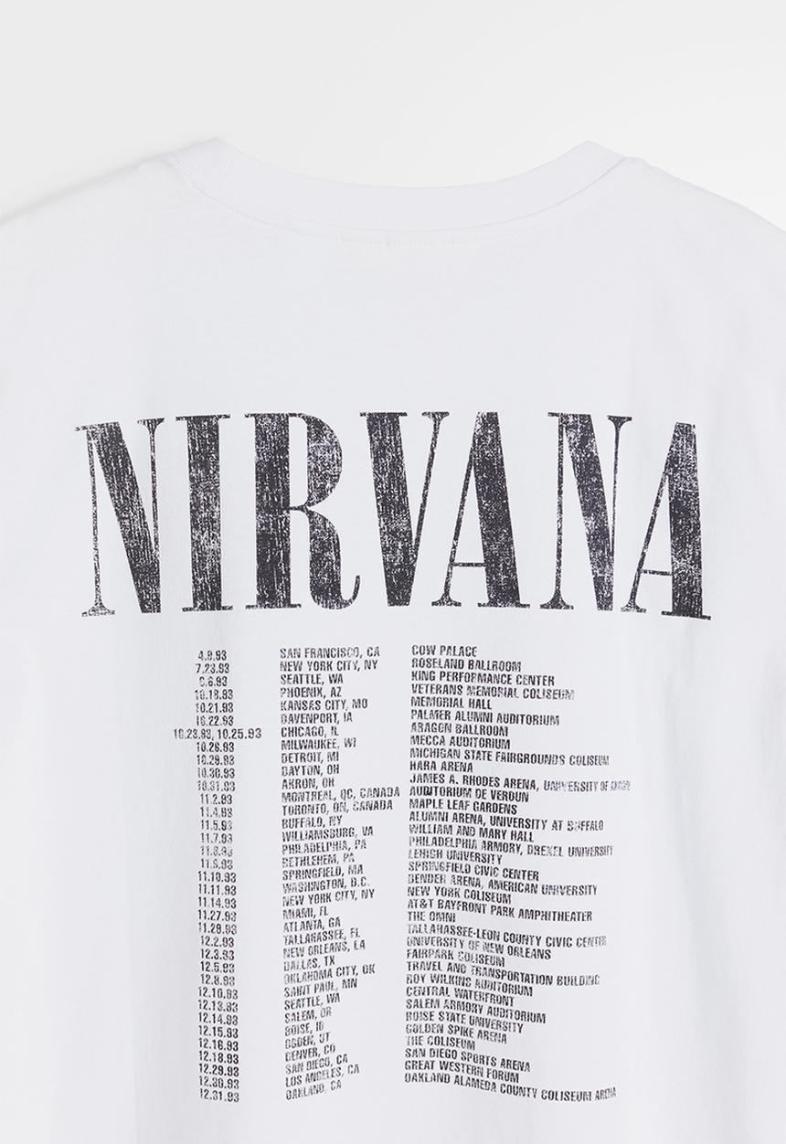 H&M - T-shirt with a motif - white nirvana