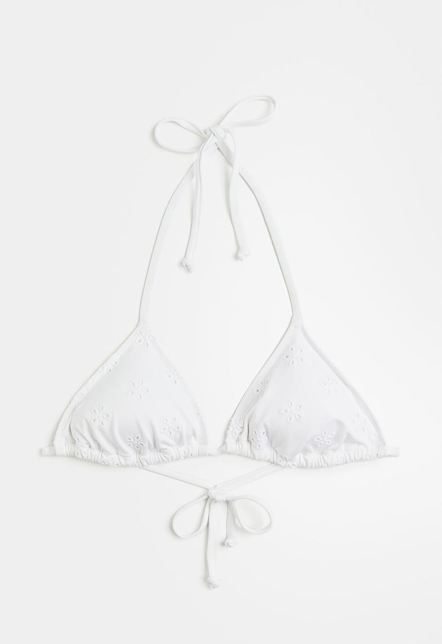 H&M - Padded triangle bikini top - white