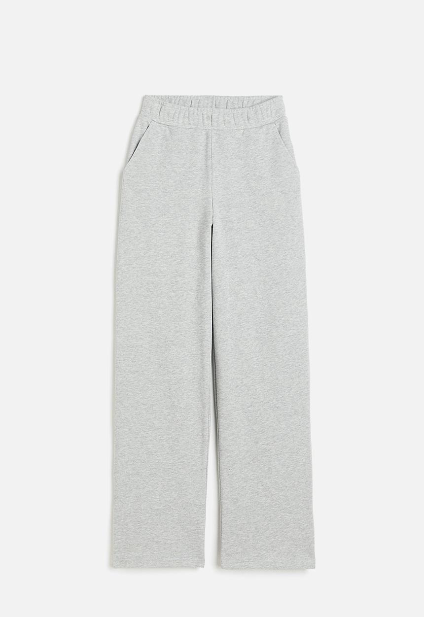 H&M - Straight sweatpants - light grey marl