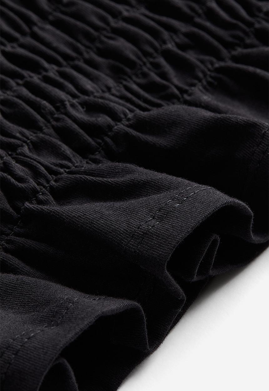H&M - Smocked top - black
