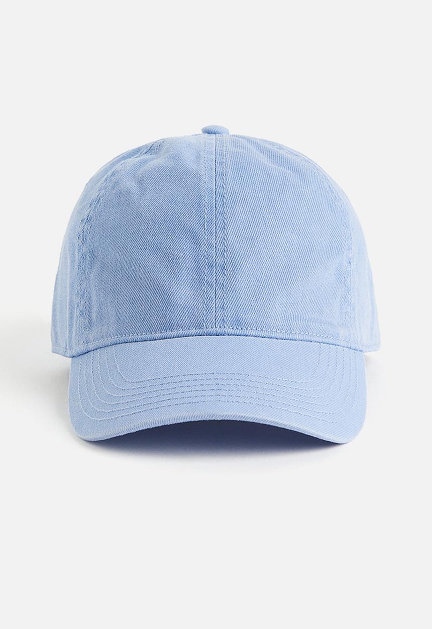 H&M - Washed-look denim cap - light blue