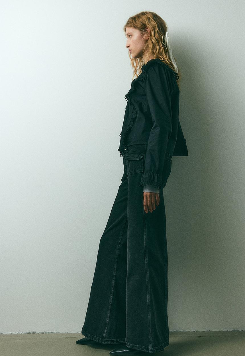 H&M - Wide regular jeans - black