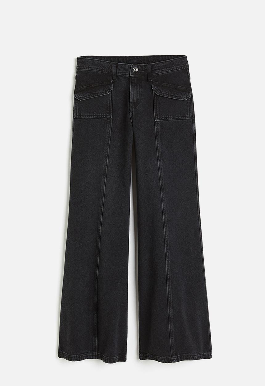 H&M - Wide regular jeans - black