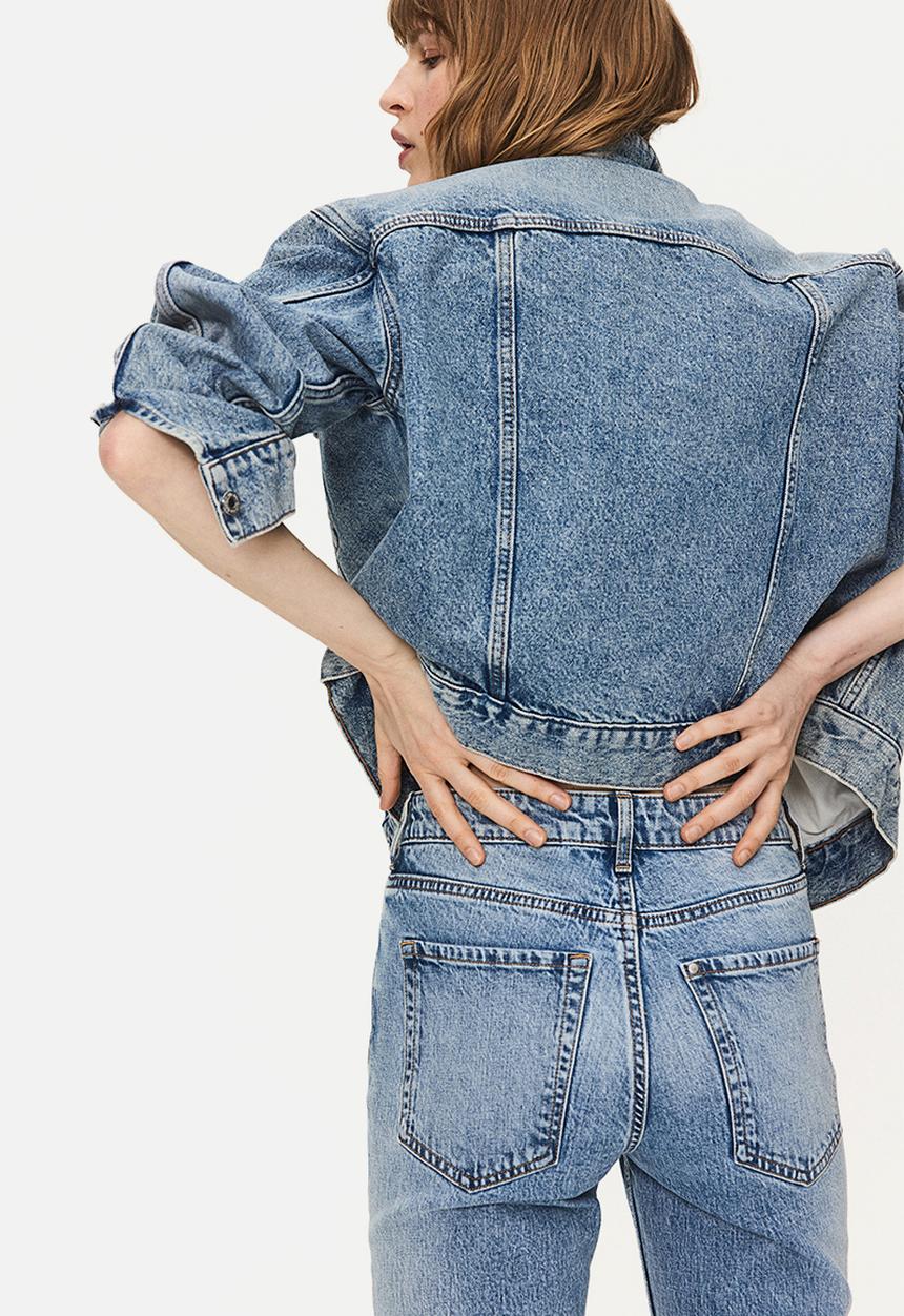 H&M - Bootcut high jeans - light denim blue