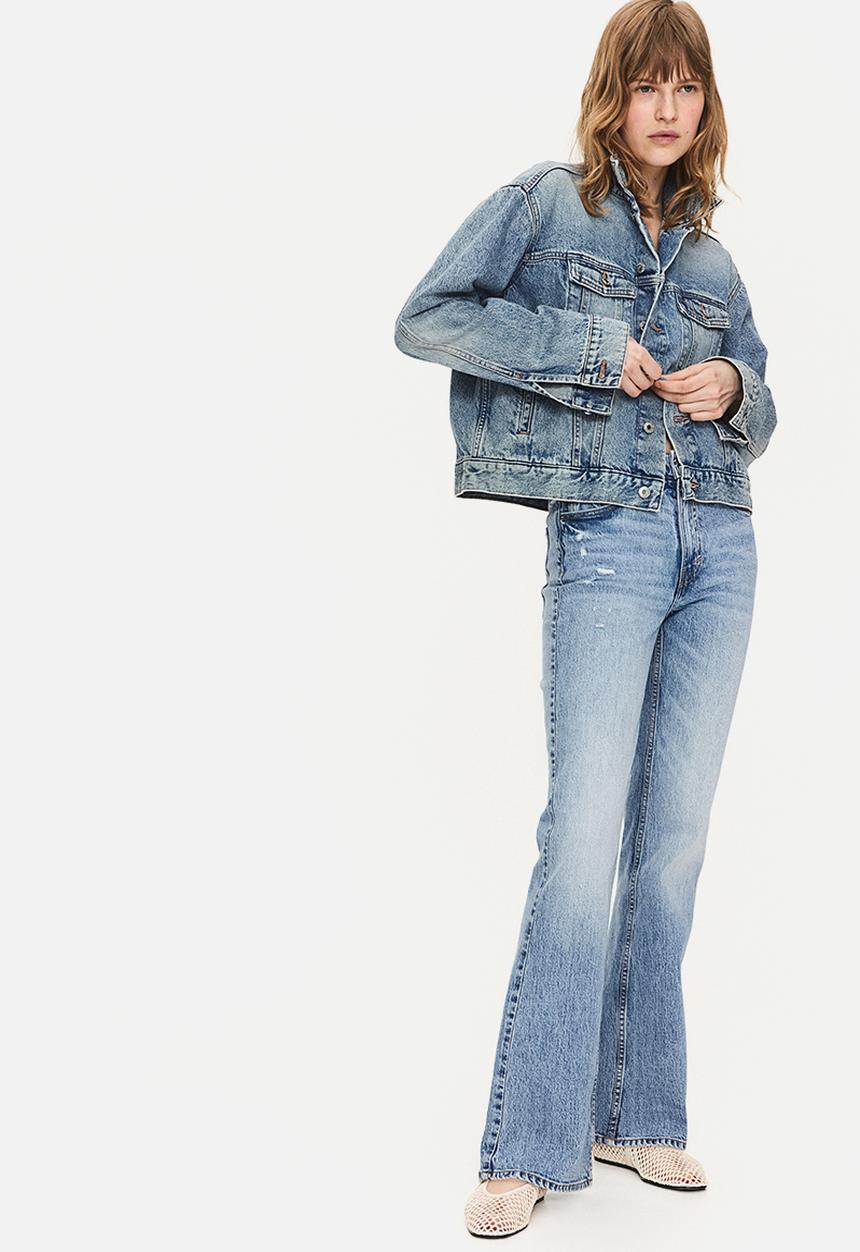H&M - Bootcut high jeans - light denim blue