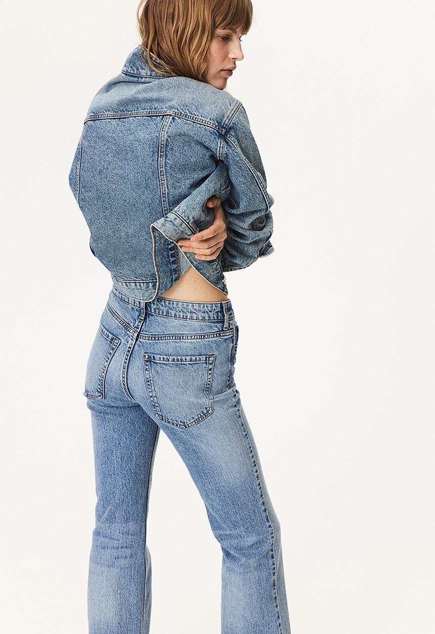 H&M - Bootcut high jeans - light denim blue