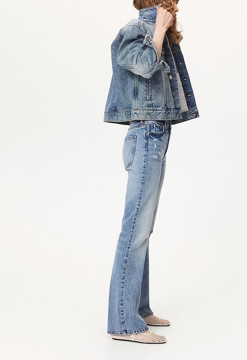 H&M - Bootcut high jeans - light denim blue