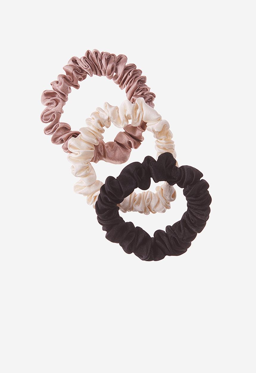 H&M - 3 Pack silk scrunchies - multi