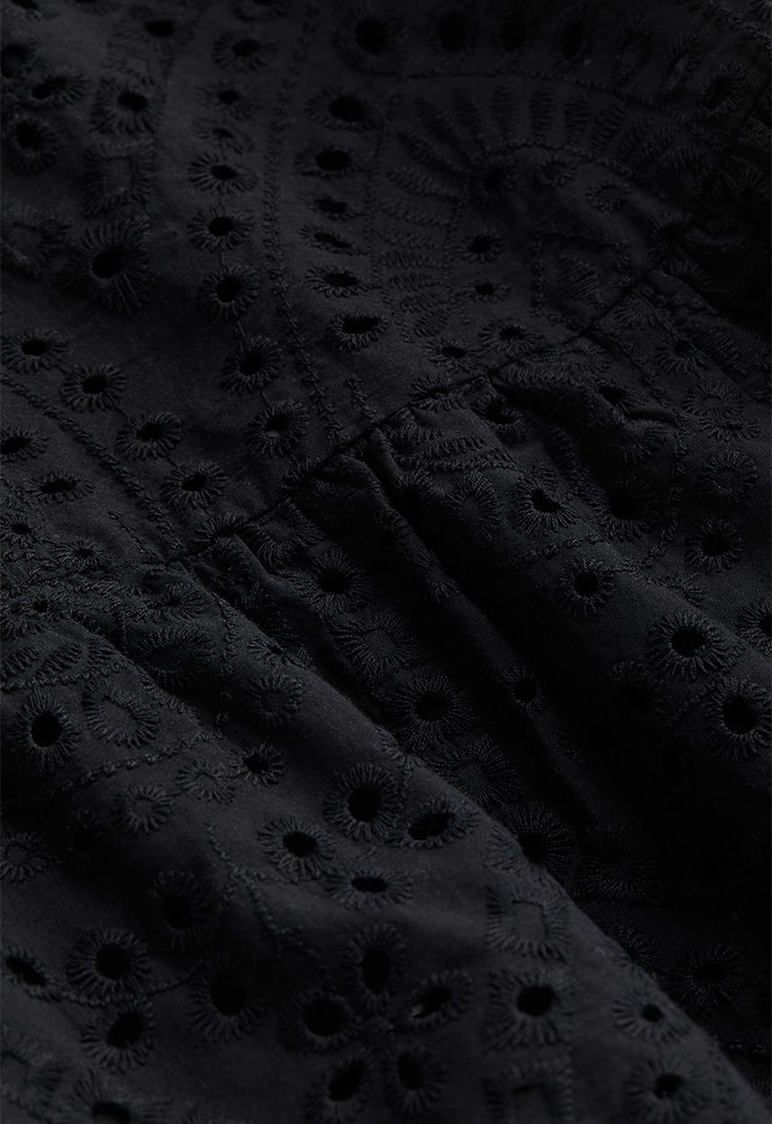 H&M - Broderie anglaise tunic dress - black
