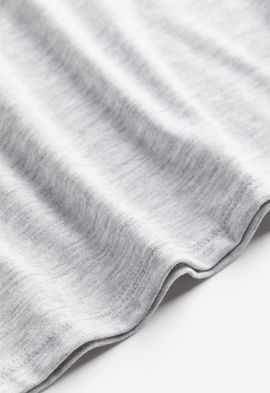 H&M - Jersey top - light grey marl