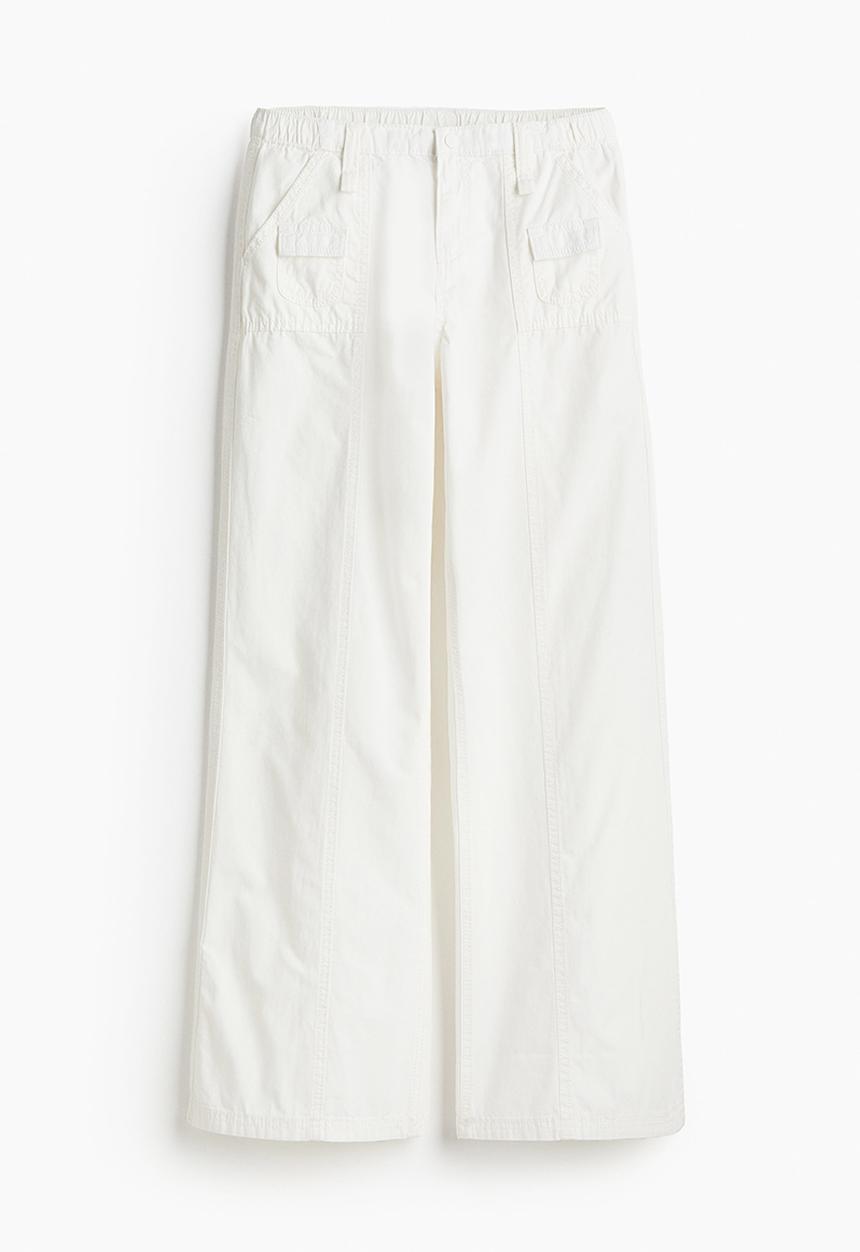 H&M - Canvas cargo trousers - white
