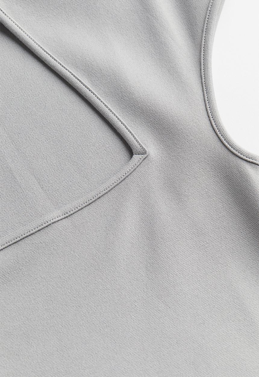 H&M - Cap-sleeved top - grey