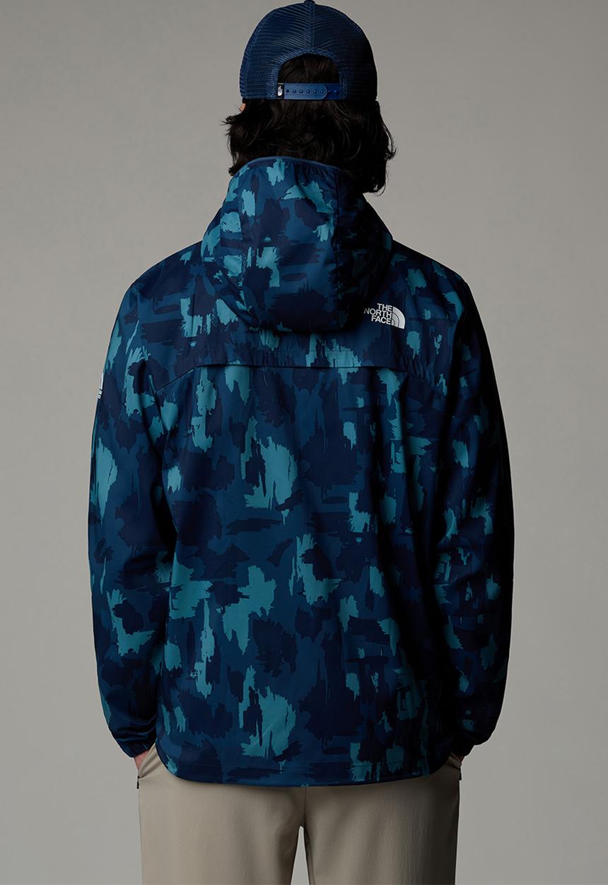 The North Face - MA Hooded wind jacket print- Summit Navy Painted Mountains Print (6VI)