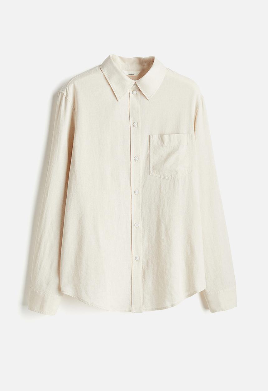 H&M - Linen-blend shirt - beige