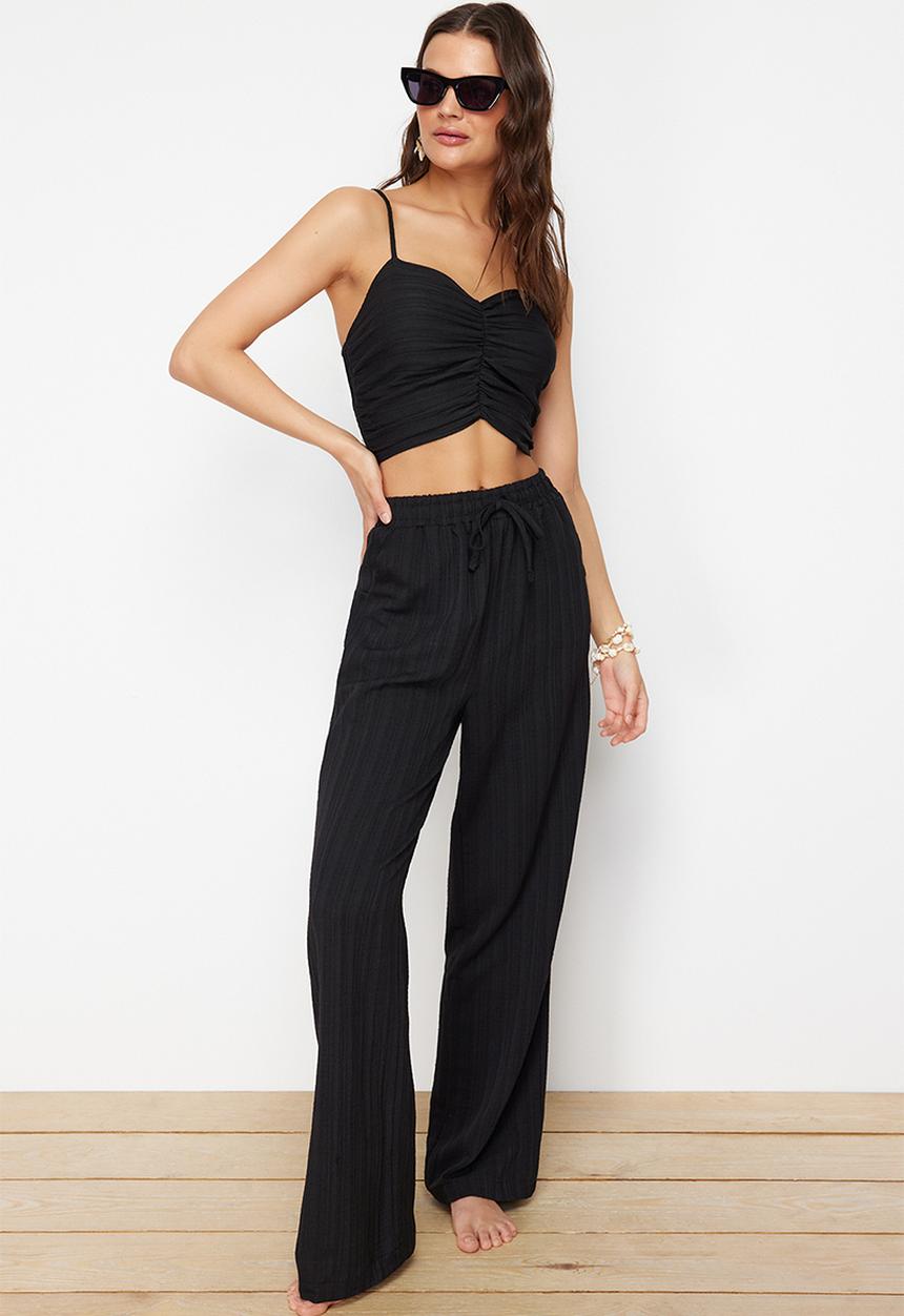 Trendyol - Woven blouse trousers set - black