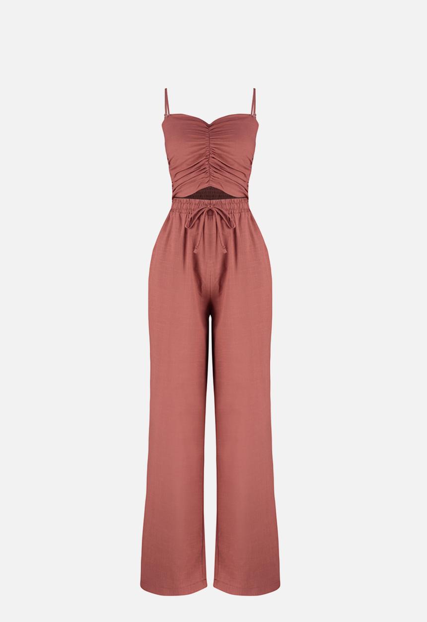Trendyol - Woven blouse trousers set - tile