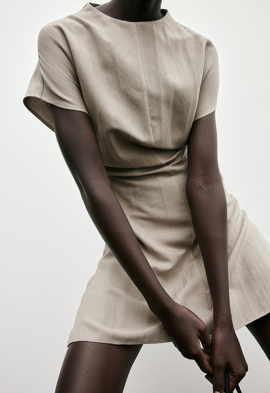 H&M - Tapered-waist dress - beige