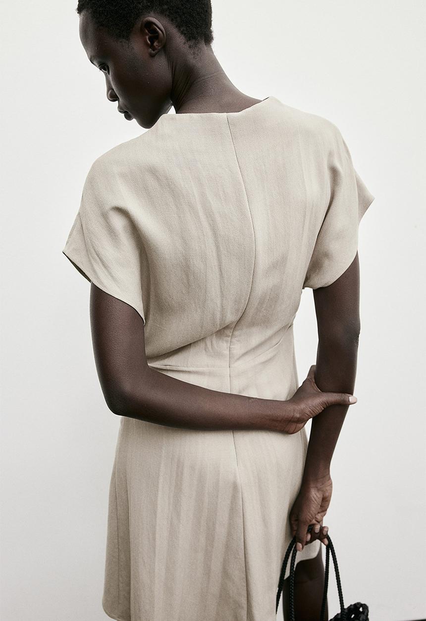 H&M - Tapered-waist dress - beige