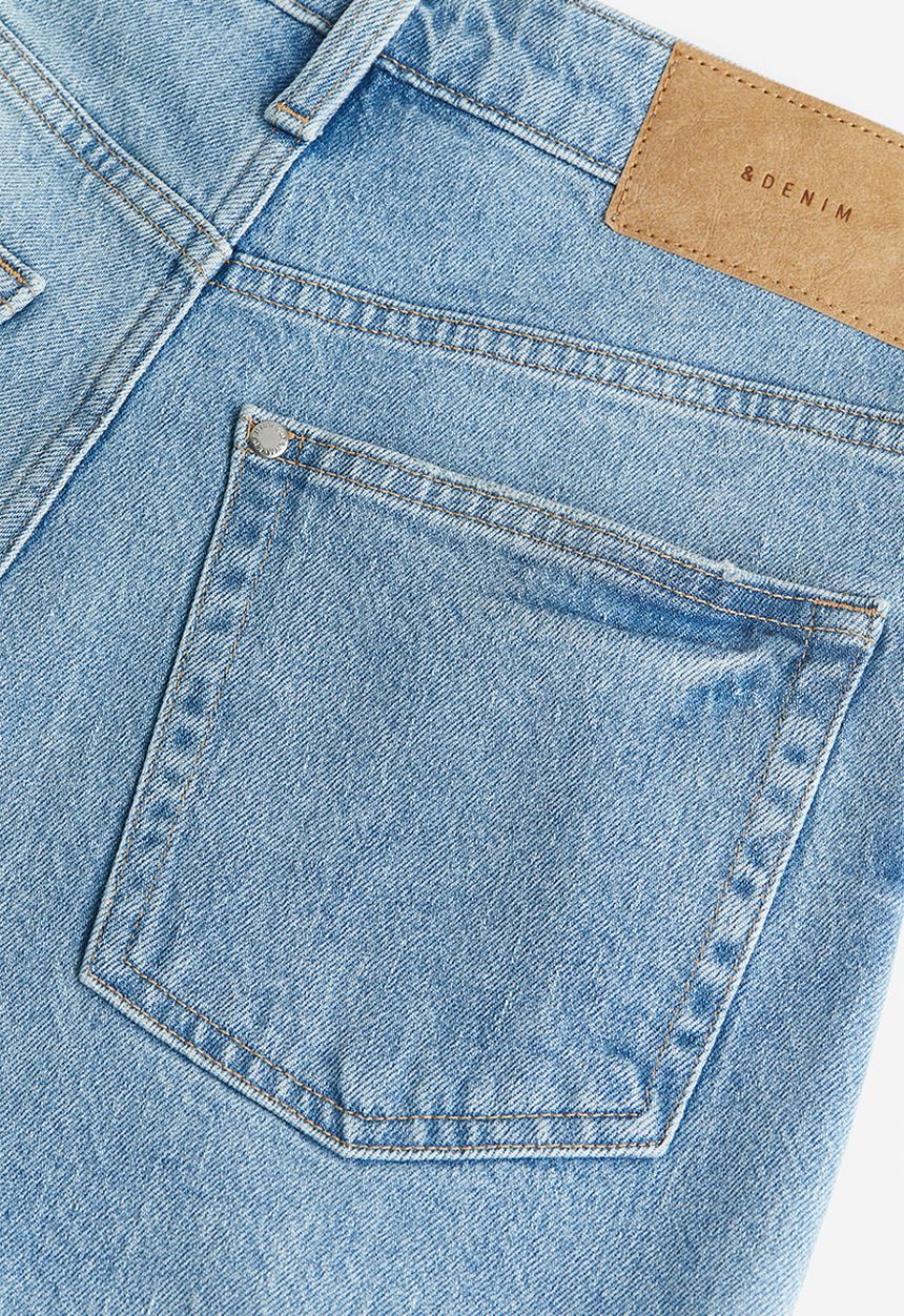 H&M - Mom ultra high denim shorts - light denim blue