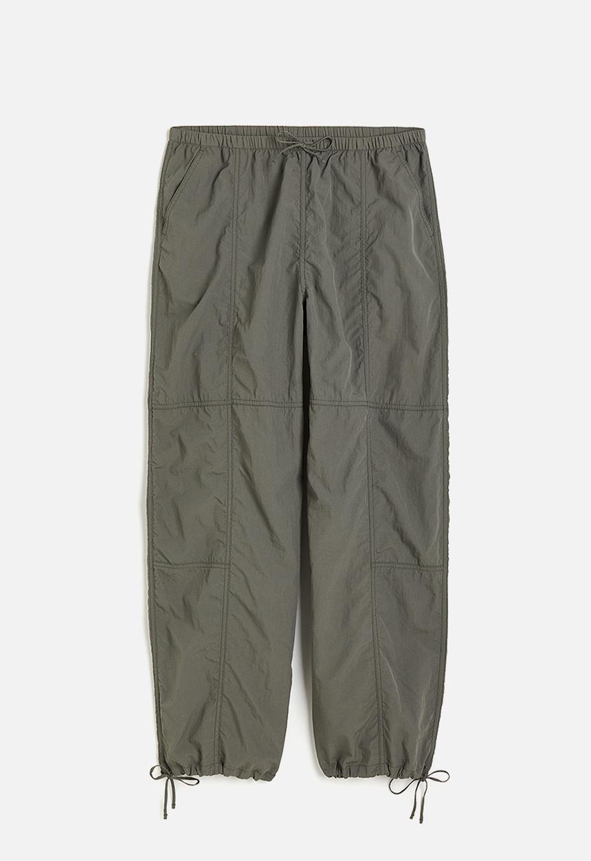 H&M - Nylon parachute trousers - khaki green
