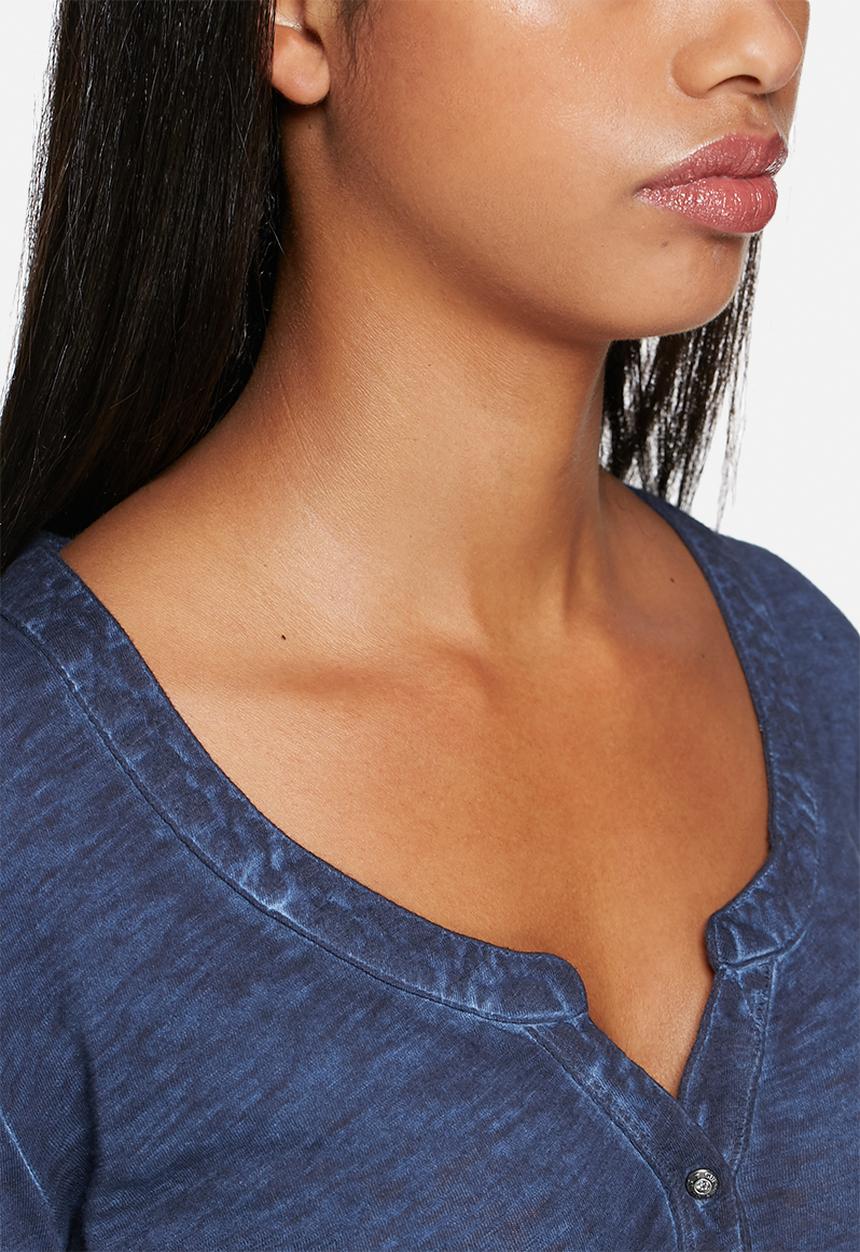 GUESS - Lace Trim Henley Top