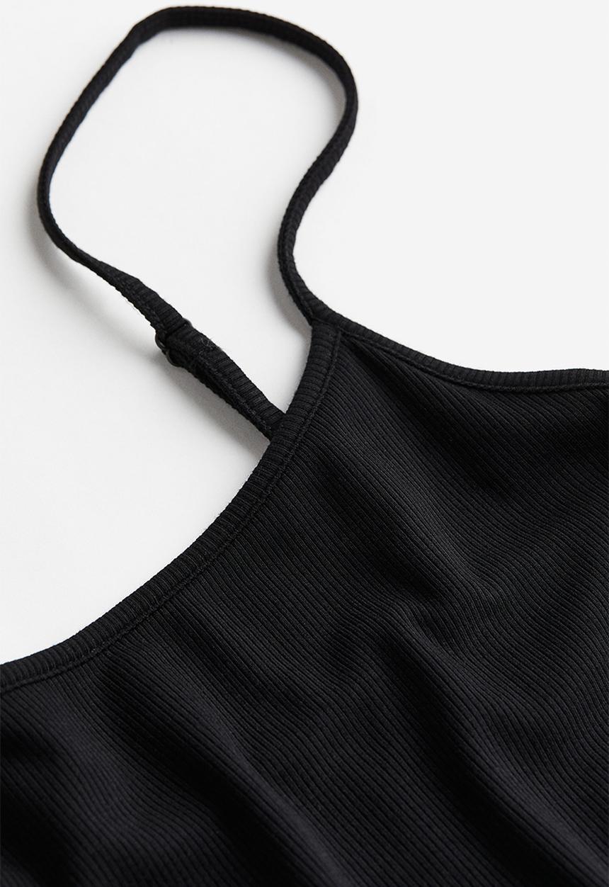H&M - Ribbed maxi dress - black