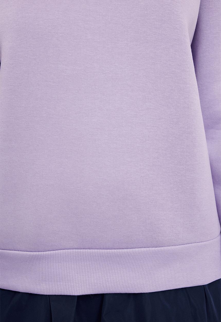 Trendyol - Thick fleece high neck relaxed/comfortable fit sweatshirt - lilac